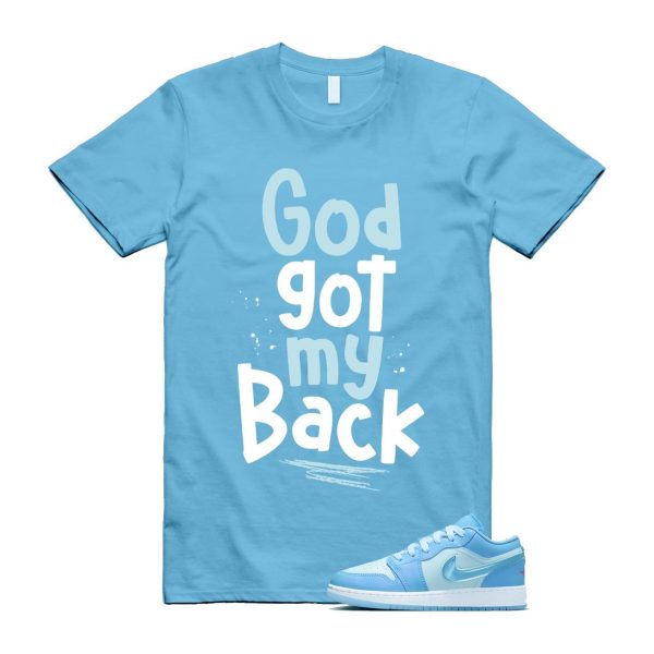 Aquarius Blue 1 Glacier Blue Hyper Violet Low SE T Shirt Match GOD Jezsport.com