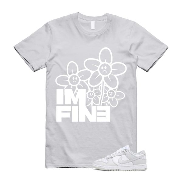 Dunk Photon Dust White Light Grey Low T Shirt Match FINE Jezsport.com