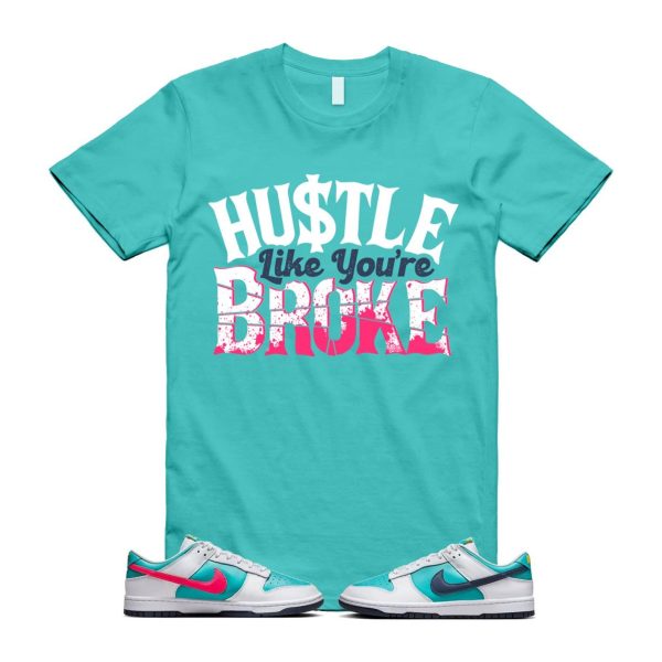 Dunk Dusty Cactus Thunder Blue White Racer Pink Laser Orange Low T Shirt Match BROKE Jezsport.com