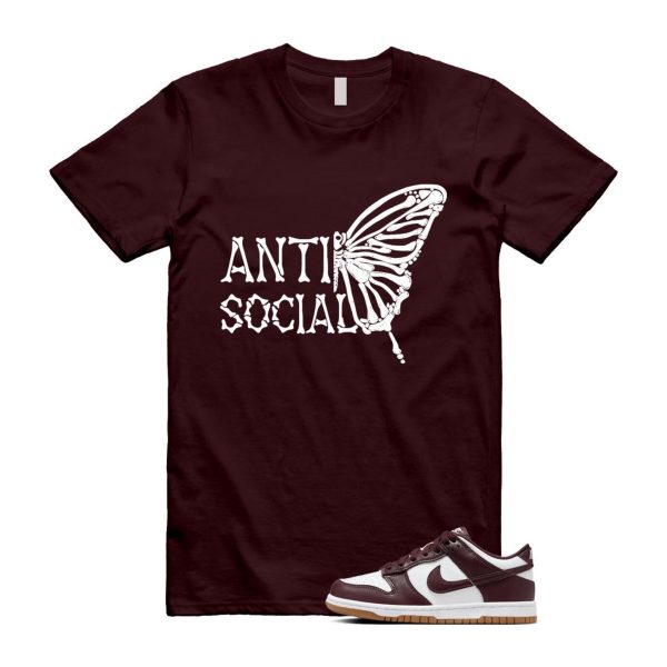 Dunk Burgundy Crush Gum Light Brown White Low T Shirt Match ASB Jezsport.com