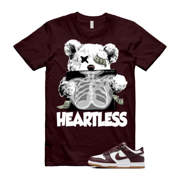 Dunk Burgundy Crush Gum Light Brown White Low T Shirt Match HEART Jezsport.com