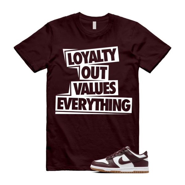 Dunk Burgundy Crush Gum Light Brown White Low T Shirt Match LOVE Jezsport.com