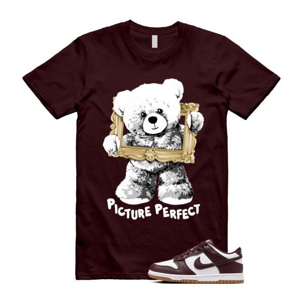 Dunk Burgundy Crush Gum Light Brown White Low T Shirt Match PIC Jezsport.com