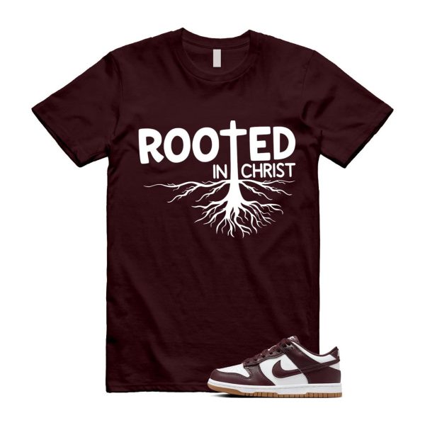 Dunk Burgundy Crush Gum Light Brown White Low T Shirt Match ROOTED Jezsport.com