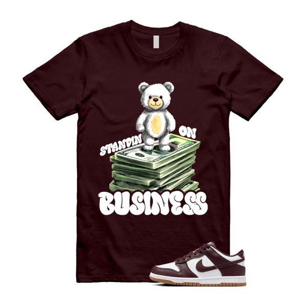 Dunk Burgundy Crush Gum Light Brown White Low T Shirt Match SB2 Jezsport.com