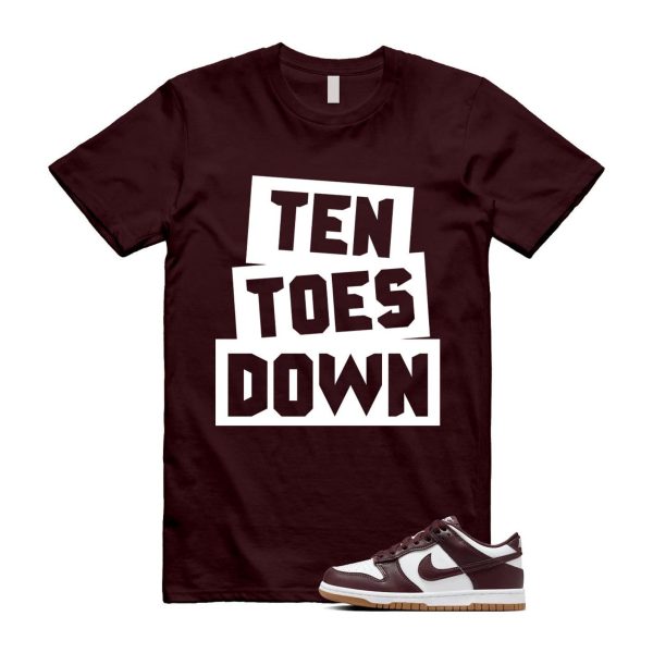 Dunk Burgundy Crush Gum Light Brown White Low T Shirt Match TTD Jezsport.com