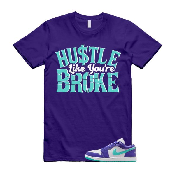 1 Psychic Purple Charlette Hornets Hyper Jade White Cone Low SE T Shirt Match BROKE Jezsport.com