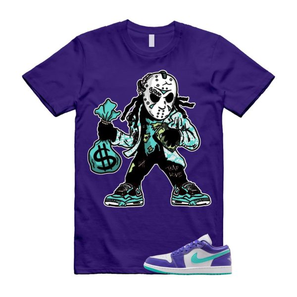 1 Psychic Purple Charlette Hornets Hyper Jade White Cone Low SE T Shirt Match JASON Jezsport.com