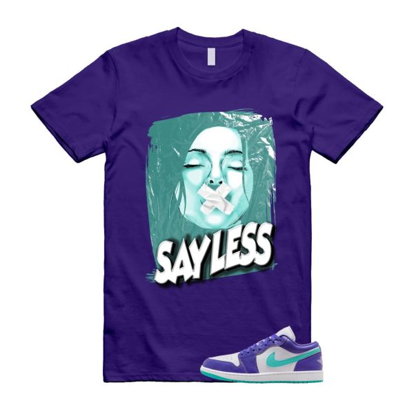 1 Psychic Purple Charlette Hornets Hyper Jade White Cone Low SE T Shirt Match SL Jezsport.com