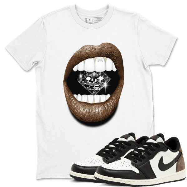 Lips Diamond Unisex Crew Neck T Shirt To Match 1s Low Mocha Jezsport.com