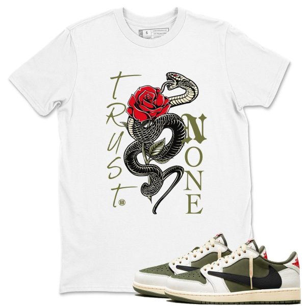 Trust None Unisex Crew Neck T Shirt To Match 1s Travis Medium Olive Jezsport.com