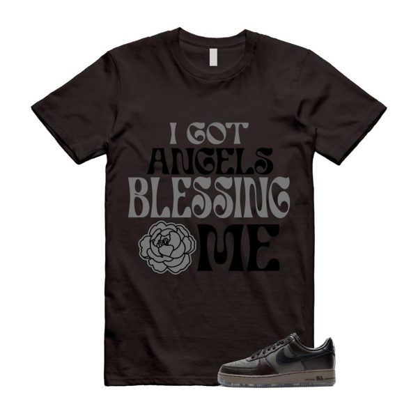 Air Force 1 Paris Black Tea Petra Brown Low T Shirt Match ANGELS Jezsport.com