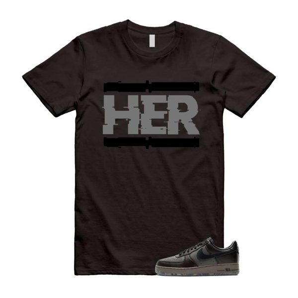 Air Force 1 Paris Black Tea Petra Brown Low T Shirt Match HER Jezsport.com