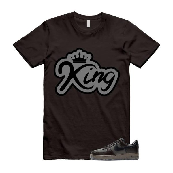 Air Force 1 Paris Black Tea Petra Brown Low T Shirt Match KING Jezsport.com