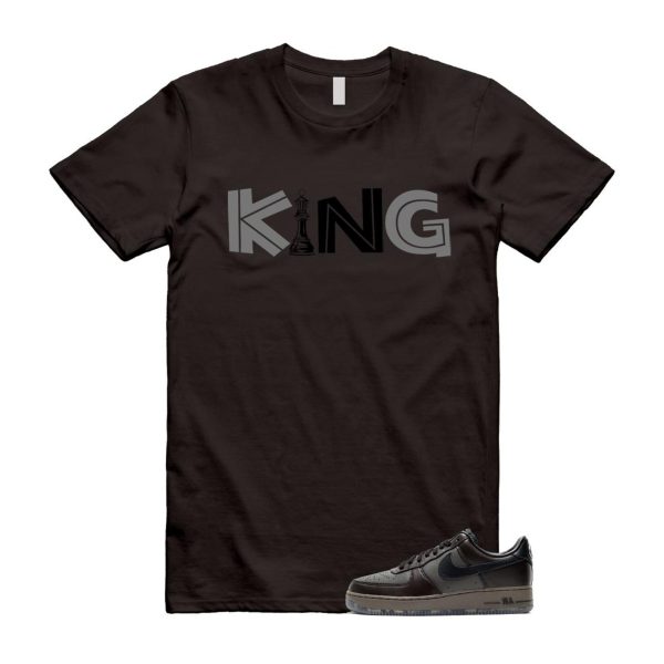 Air Force 1 Paris Black Tea Petra Brown Low T Shirt Match KING Jezsport.com