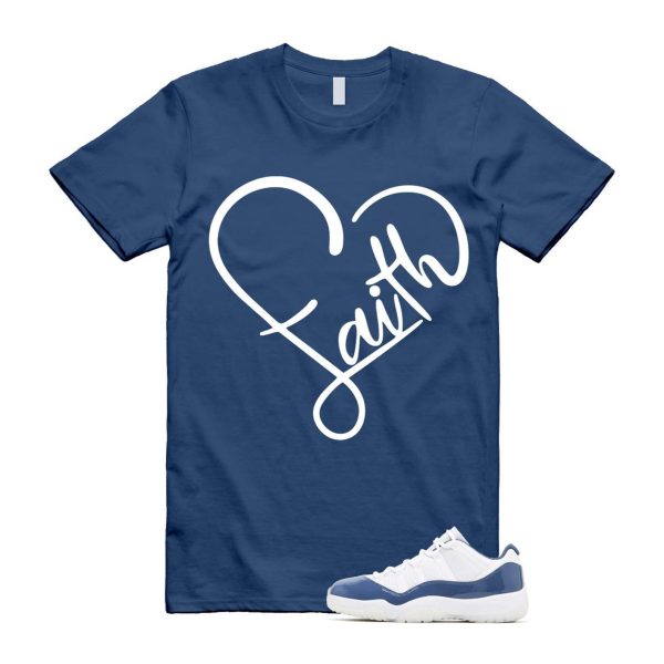 11 Diffused Blue White Midnight Navy Football Grey Retro Low T Shirt Match FAITH Jezsport.com