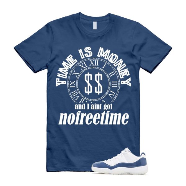 11 Diffused Blue White Midnight Navy Football Grey Retro Low T Shirt Match FREE TIME Jezsport.com