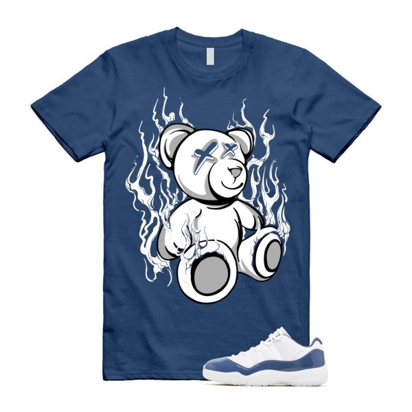 11 Diffused Blue White Midnight Navy Football Grey Retro Low T Shirt Match LIT Jezsport.com