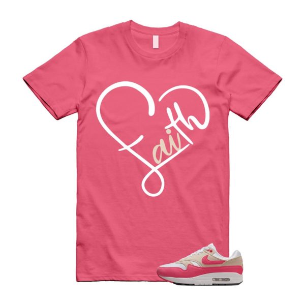 Air Max 1 Aster Pink Light Orewood Brown Black White T Shirt Match FAITH Jezsport.com