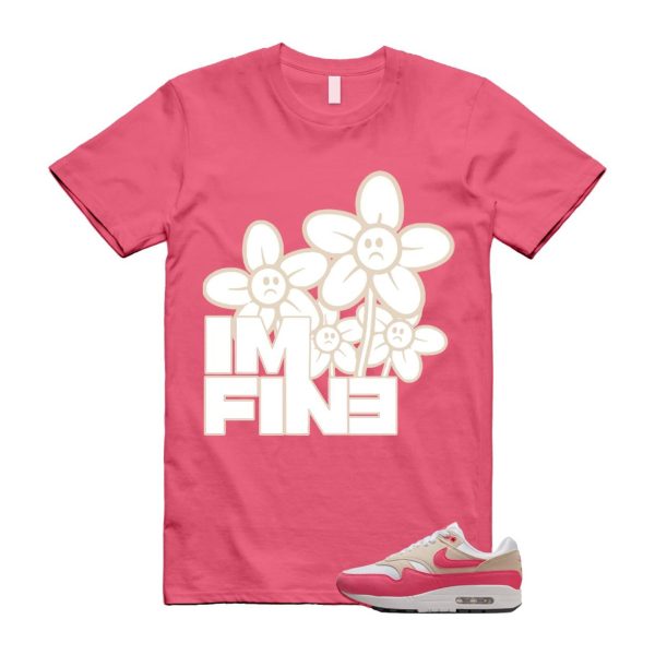 Air Max 1 Aster Pink Light Orewood Brown Black White T Shirt Match FINE Jezsport.com