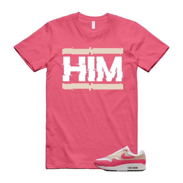 Air Max 1 Aster Pink Light Orewood Brown Black White T Shirt Match HIM Jezsport.com