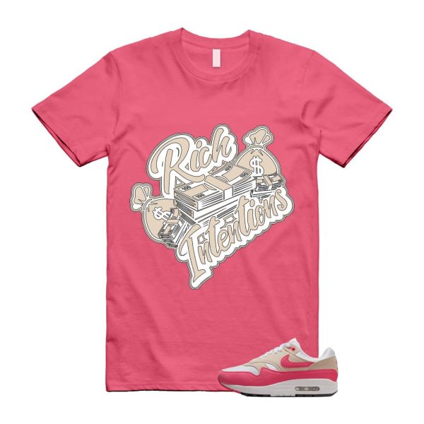 Air Max 1 Aster Pink Light Orewood Brown Black White T Shirt Match RICH Jezsport.com