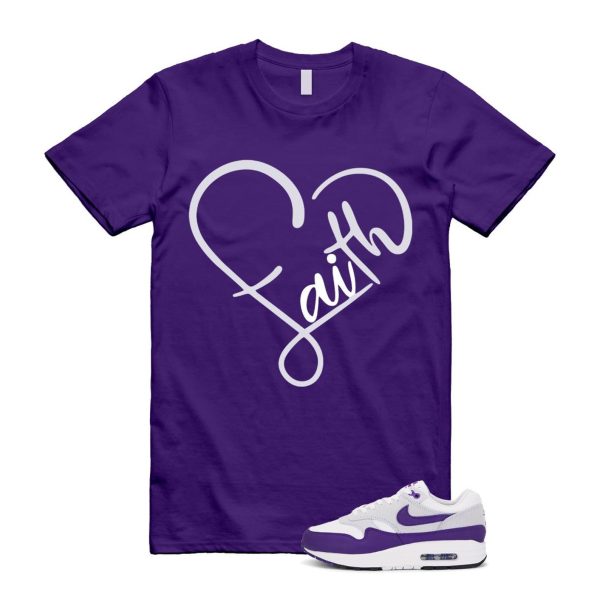 Air Max 1 Field Purple White Black SC T Shirt Match FAITH Jezsport.com