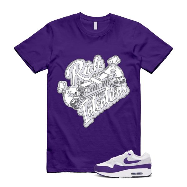 Air Max 1 Field Purple White Black SC T Shirt Match RICH Jezsport.com