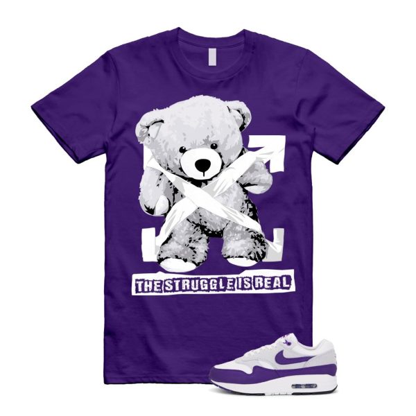 Air Max 1 Field Purple White Black SC T Shirt Match STRUG Jezsport.com