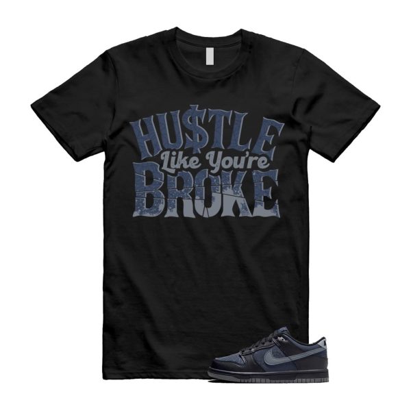 Dunk Black Symbiote Suit Dark Blue Smoke Grey Low T Shirt Match BROKE Jezsport.com