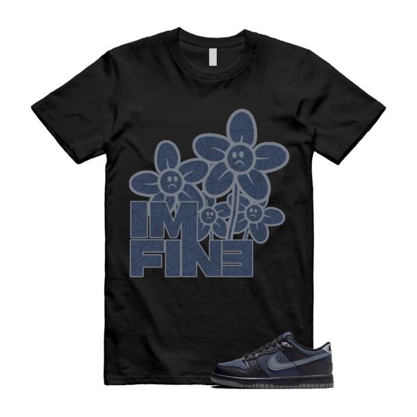 Dunk Black Symbiote Suit Dark Blue Smoke Grey Low T Shirt Match FINE Jezsport.com