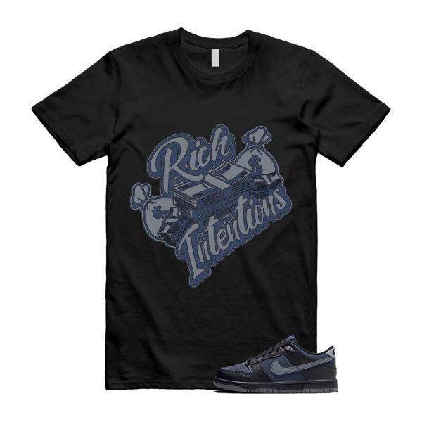 Dunk Black Symbiote Suit Dark Blue Smoke Grey Low T Shirt Match RICH Jezsport.com