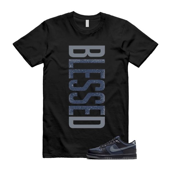 Dunk Black Symbiote Suit Dark Blue Smoke Grey Low T Shirt Match VERTBLS Jezsport.com