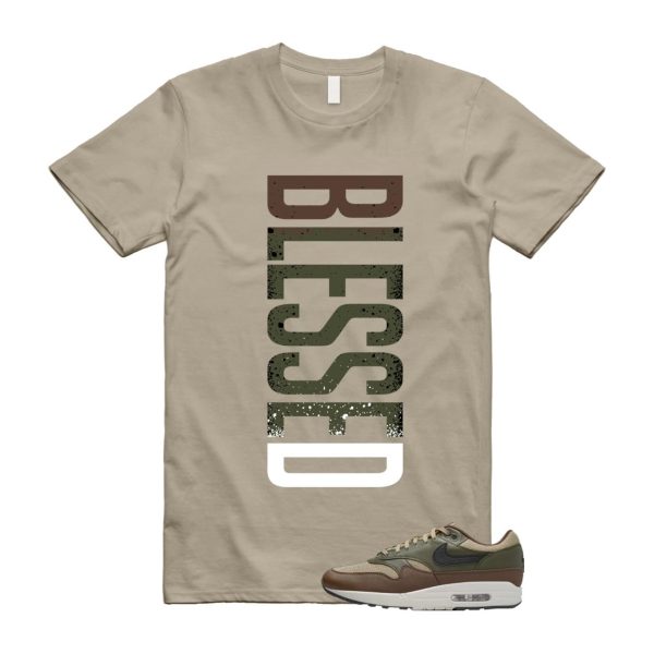 Air Max 1 Essential Premium Cargo Khaki Neutral Olive Cacao Wow T Shirt Match VERTBLS Jezsport.com