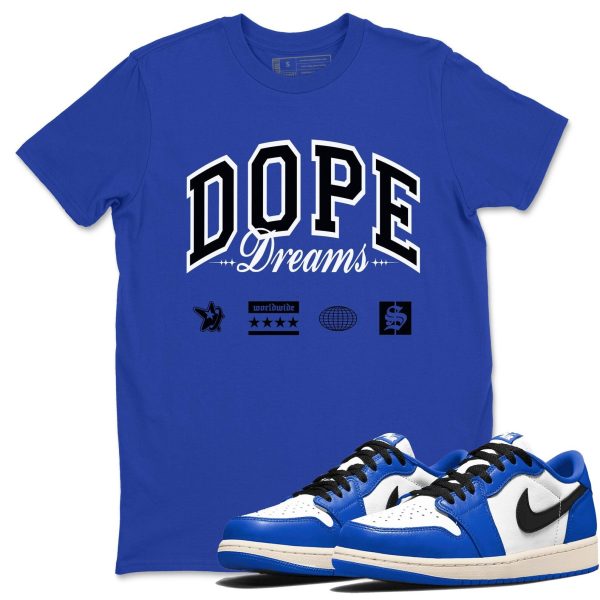 Dope Dreams Unisex Crew Neck Sneaker Matching T Shirt To Match 1 Low Game Royal Jezsport.com