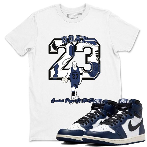 Goat Player Unisex T Shirt To Match Jordans 1s High OG Midnight Navy Jezsport.com