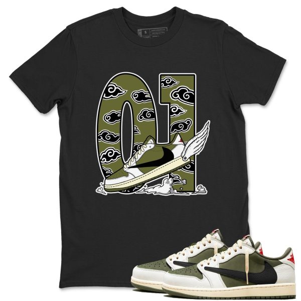 Fly To The Clouds Unisex Shirts To Match Jordans 1s Travis x Medium Olive Jezsport.com