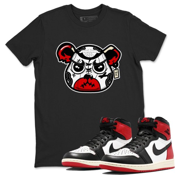 Sneaker Bear Face Unisex Shirts To Match Jordans 1s High OG Black Toe Reimagined Jezsport.com