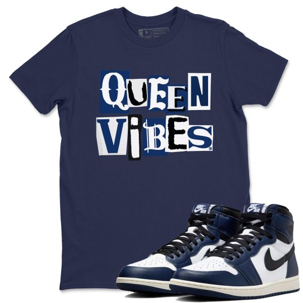 Queen Vibes Unisex T Shirt To Match Jordans 1s High OG Midnight Navy Jezsport.com