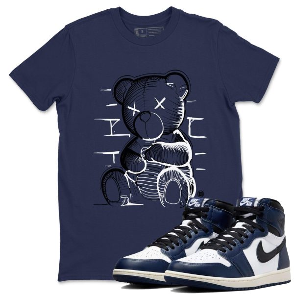 Neon Bear Unisex T Shirt To Match Jordans 1s High OG Midnight Navy Jezsport.com