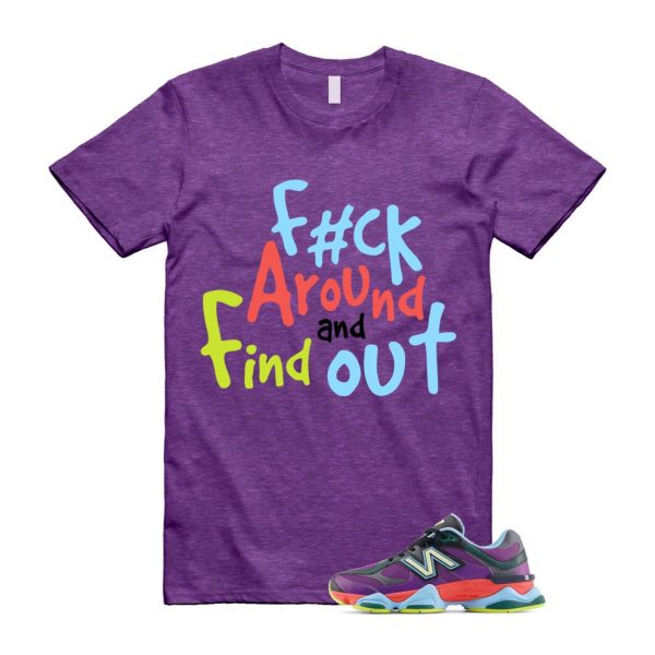 9060 Neon Nights Purple Red Blue Black T Shirt Match FCK2 Jezsport.com