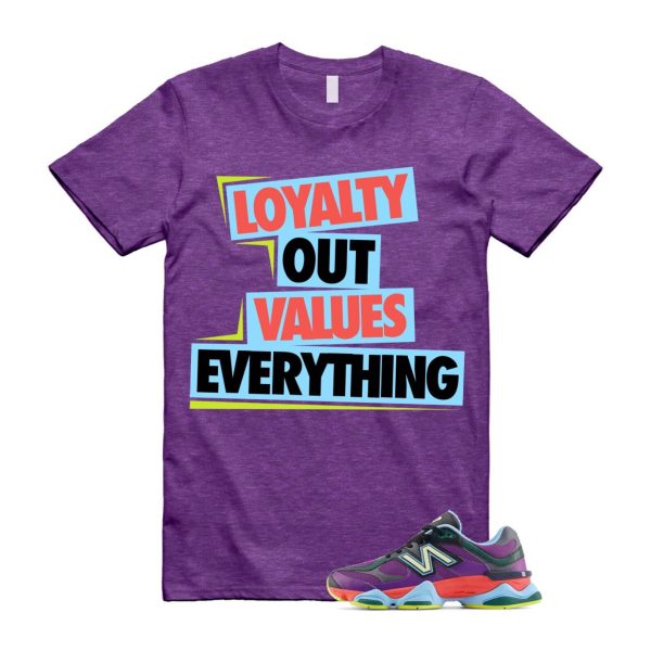 9060 Neon Nights Purple Red Blue Black T Shirt Match LOVE Jezsport.com