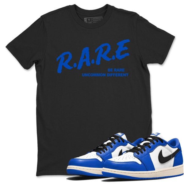 Be Rare Uncommon Different Sneaker T Shirts To Match Jordans AJ1 Low Game Royal Jezsport.com