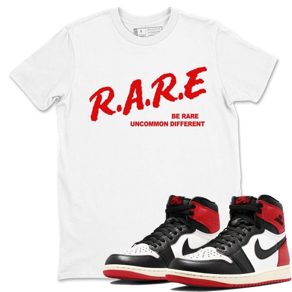 Be Rare Uncommon Different Sneaker T Shirts To Match Jordans AJ1 Retro High OG Black Toe Reimagined Jezsport.com