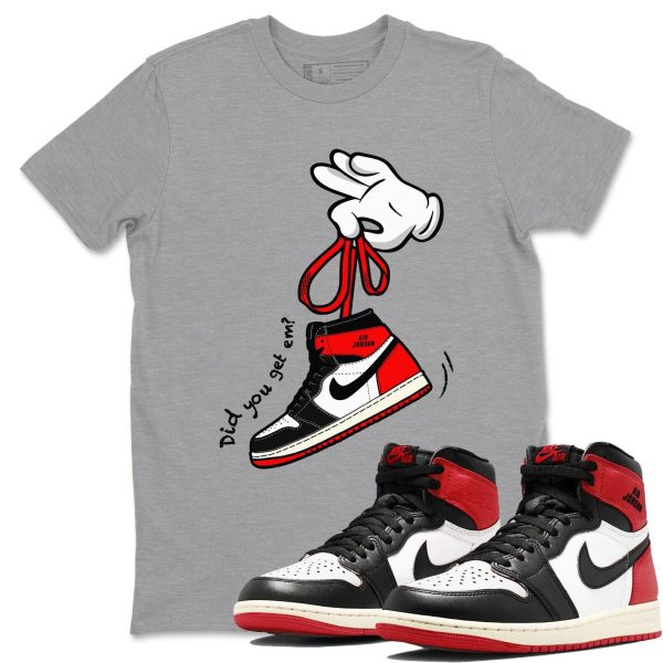 Cartoon Hand Sneaker T Shirts To Match Jordans 1s High OG Black Toe Reimagined Jezsport.com