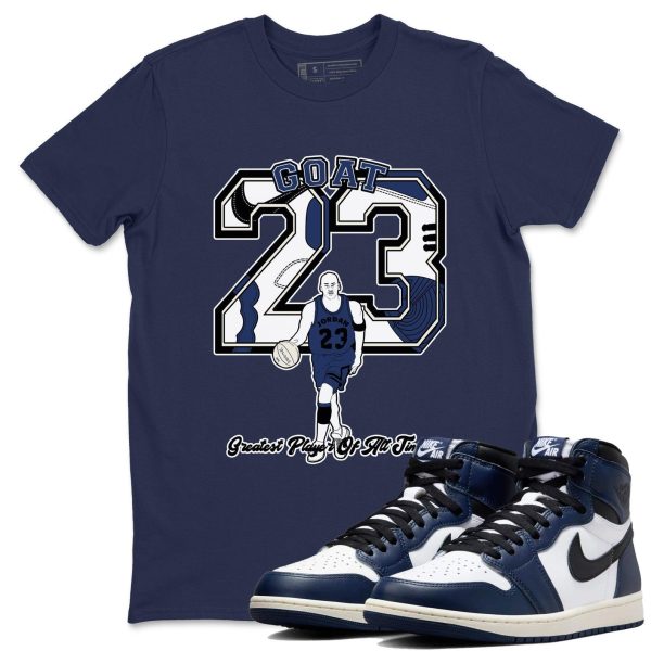 Goat Player Unisex T Shirt To Match Jordans 1s High OG Midnight Navy Jezsport.com