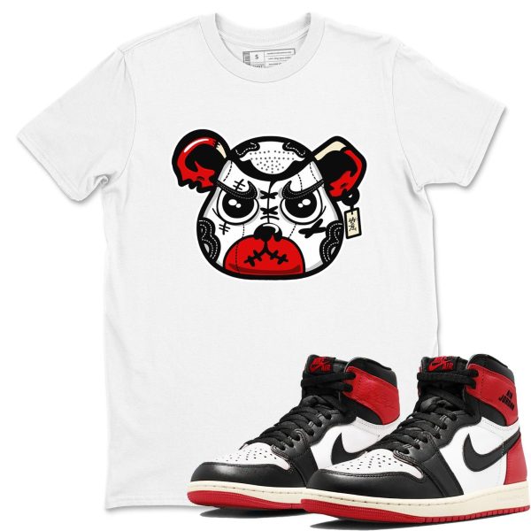 Sneaker Bear Face Unisex Shirts To Match Jordans 1s High OG Black Toe Reimagined Jezsport.com