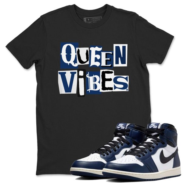 Queen Vibes Unisex Shirts To Match Jordans 1s High OG Midnight Navy Jezsport.com