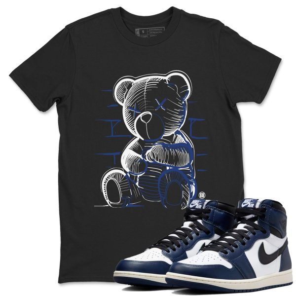 Neon Bear Unisex T Shirt To Match Jordans 1s High OG Midnight Navy Jezsport.com