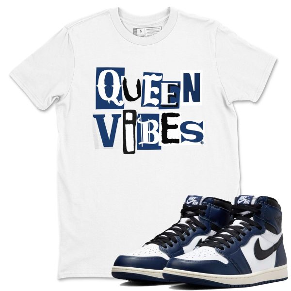 Queen Vibes Unisex T Shirt To Match Jordans 1s High OG Midnight Navy Jezsport.com